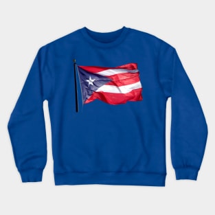 Puerto Rico Flag Waving Boricua Photography Crewneck Sweatshirt